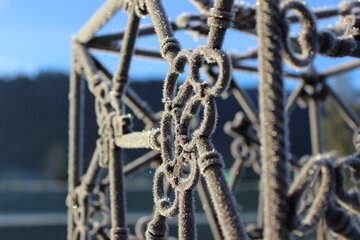 Gartenkunst im Winter Nahaufnahme